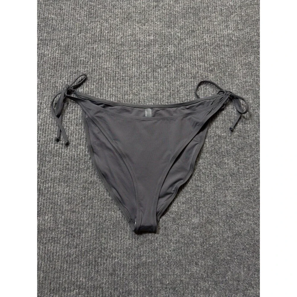 Skims Recycled Swim Set Size 4X T-Shirt Crop Top Bikini Bottom Gunmetal Gray NEW